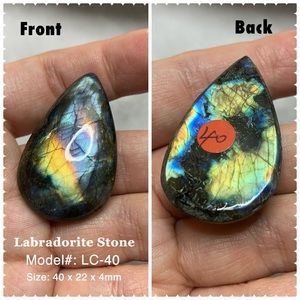 Natural Labradorite Cabochon Drop Flashy Rainbow (1 piece)